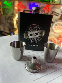 stag party whiskey hip flask sets