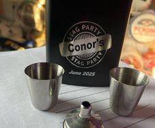 stag party whiskey hip flask sets