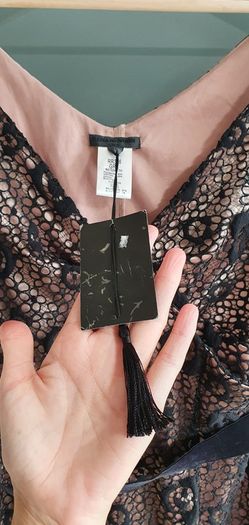 RENATO NUCCI Paris Taupe and Black dress Sz 10 UK - Bnwt Rrp 239 Sterling