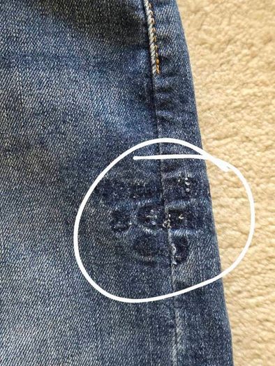 Levi's 512 Distressed Jeans Size 33 Leg 34