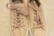 Victoria Shimmer Metallic Pink Trainers - Size UK 7