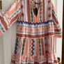 NEW Jacquard 3/4 Sleeve Tiered Dress Image 2
