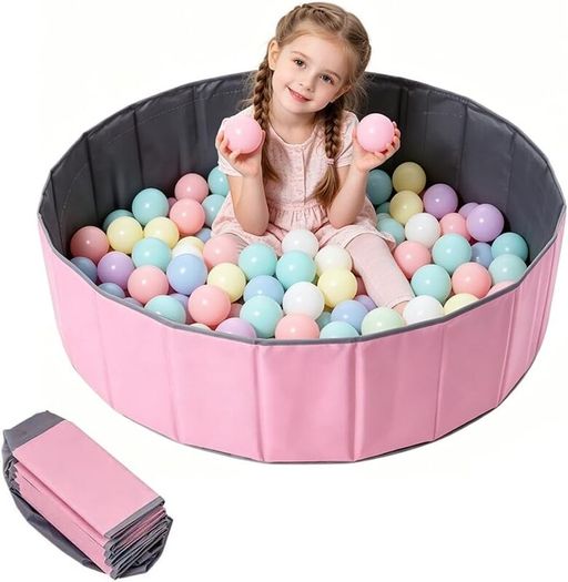 Kids Baby Round Pool Ball Pit, Outdoor Indoor Nursery Baby Playpen for Toddler Boys Girls (100CM)