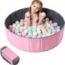Kids Baby Round Pool Ball Pit, Outdoor Indoor Nursery Baby Playpen for Toddler Boys Girls (100CM) Image 10