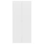 Shoe Cabinet High Gloss White 80x35.5x180 cm Chipboard Image 9