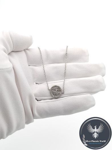 Vintage 925 Sterling Silver & CZ Tree of Life Bracelet