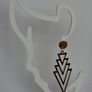 Gold Chevron Geo Hollow Out Earrings Image 4