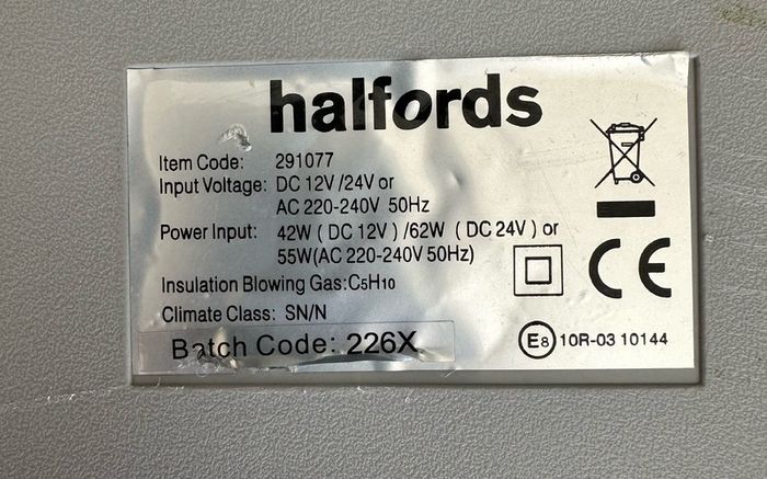 Halfords Camping Fridge