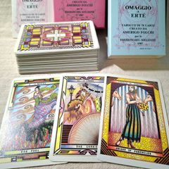 Limited Edition 1987 Amerigo Folchi Tarot - Omaggio a Erte, Bilingual Italian/English, Excellent Condition