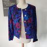VINTAGE 1990s 1980s wool floral jacket blazer by Jimmy Hourihan Made in Ireland Image 6