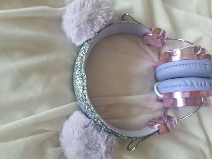 Claires Purple Sparkle Headphones