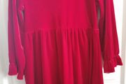 Red velvet dress, New, age 7-8