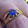 Antique Gold Sapphire Ring Image 5