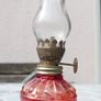 Vintage Miniature Red Oil Lamp Image 8