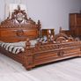 Mahogany Double Bed solid mahogany wood, masterful carvings, handmade Image 3