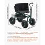 Garden Seat with Wheels, Rolling Garden Stool with Height Adjustable & 360 Swivel Seat, 181 kg Weight Capacity, Gardening Cart Bench, Ergonomic Backrest & Tool Storage, for Garden, Yard, Patio Image 5