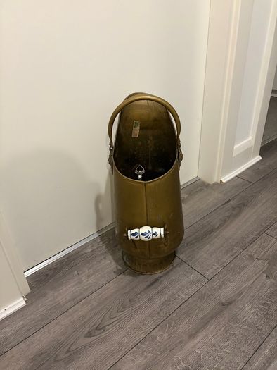 Vintage Brass Coal Scuttle