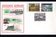 1977 Ireland Golden Jubilees: Electricity Supply Board (ESB); Agricultural Corporation, Greyhound Track Racing in Ireland Commemorative Stamp Illustrated Hibernian First Day Cover (FDC)