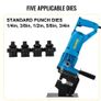 Electric Handy Hydraulic Hole Puncher 6mm Knockout Punch Tools 5 Dies Set on Steel Plate Aluminum Iron Plate Image 5