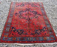 Handmade Persian Markasi Sarouk Rug