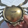Midcentury Italian Crab and Frog Brass Ashtrays Image 7