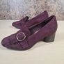 womens Clarks Un Cosmo Go burgundy suede court shoes heels formal buckle Size UK 5 D EU 38 BRAND NEW Image 8