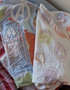 2 single duvet covers, marvel