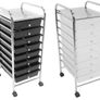 Storage Trolley On Wheels With 8/10/15 Drawer Storage Unit For Salon, Beauty Make Up, Image 5
