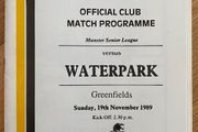 1989 Young Munster v Waterpark - Munster Senior League Programme