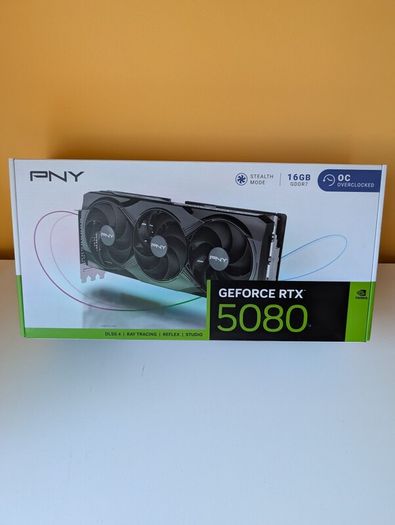 PNY GeForce RTX 5080 16GB OC Triple Fan Graphics Card DLSS 4