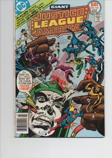 Justice League Of America #144 Origin Of The Justice League--minus One! 1977 Dc Bronze Age Comic