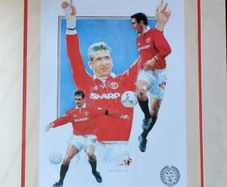 Eric Cantona hand signed Lithograph
