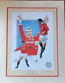 Eric Cantona hand signed Lithograph