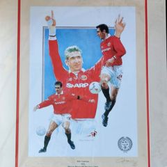 Eric Cantona hand signed Lithograph