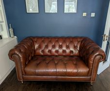 Vintage brown leather sofa