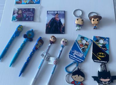 Disney Keyrings, pens and magnets