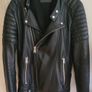Mens All Saints leather biker jacket Size XS Image 3
