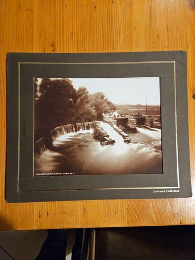 Salmon Leap Weir Ennis Co Clare. This Is A Sepia Colour Photograph Taken From The Lawrence Collection. In Very Good Condition. See Photos For Same.