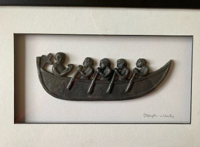 Wild goose sculptural metal picture- great gift