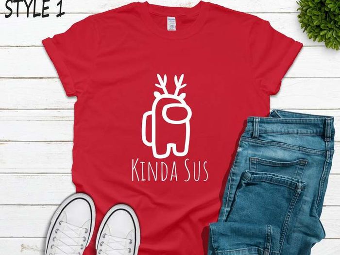 Kinda Sus Shirt, Among Us Shirt, Custom Among Us Shirt, Custom Kinda Sus Shirt