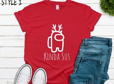 Kinda Sus Shirt, Among Us Shirt, Custom Among Us Shirt, Custom Kinda Sus Shirt