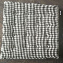 Gingham seat pads/chair cushions x4
