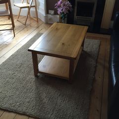 Oak Furnitureland Solid Oak Coffee Table with Shelf