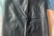 leather skirt dark blue size 10
