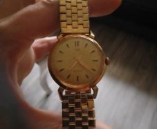 Lip 14 Carat Gold Plaque Watch 1950,s wind up watch