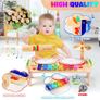 Kids Drum Set, Baby Musical Instruments Toys for Toddlers, 7 in 1 Wooden Xylophone Toddler Drum Set Percussion Instruments Musical Toys Birthday Gifts for Children Boys and Girls Image 2