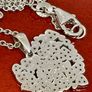 Red Diamond Pendant with Chain (Size - 20) in Rhodium Overlay Sterling Image 8