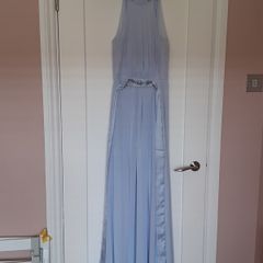 Coast, full length dress with halter neck, pale blue, size 8, 140 euro