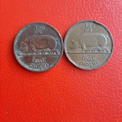 2 Irish Halfpennies in Sequence 1965/1966