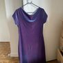 90s Blue velvet off shoulder mini dress Image 3